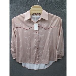 SOUTHERN GRACE Honky Tonk Attitude Western Longhorn Women's 2XL Button Shirt